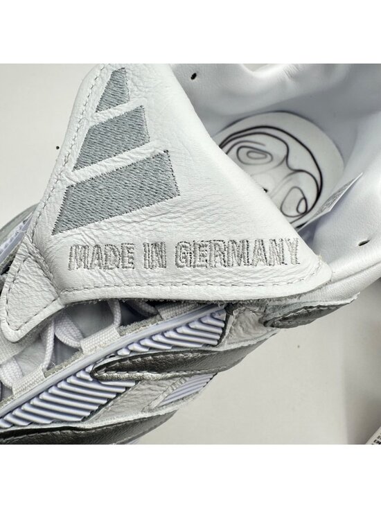 Men\'s Adidas Predator Precision Fg White Silver Metallic Soccer JS0571 Sz 8 NEW main image 8